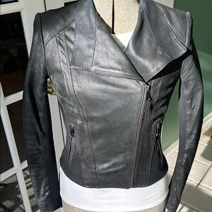 Black Leather Women's Jacket